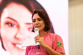 Michelle Bolsonaro troca MT por MS durante evento em Sorriso