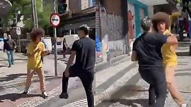 Deputado esquerdista cai na porrada e apanha na rua em Curitiba